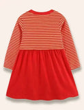 Christmas Santa Claus&Reindeer Appliqué Dress