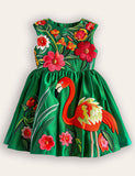Jungle Flamingo Statement Dress
