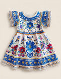 Boho Style Floral Kids Sundress