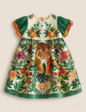Tropical Jungle Tiger Floral Dress