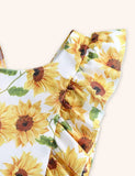 Costume intero con stampa girasole