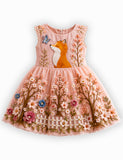 Floral Fox Tulle Party Dress