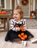 Halloween Bat Print Tulle Dress