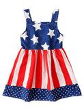 Independence Day Star Red Vertical Dress