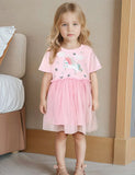 Flying Unicorn Appliqué Sequined Tulle Dress