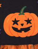 Halloween Bat Pumpkin Print Tulle Dress