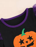 Halloween Bat Pumpkin Print Tulle Dress