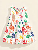 Multi-color Printed Sleeveless Dress