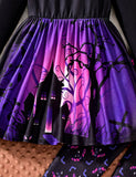 Halloween Haunted House Printed Dress + Leggings Set