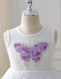 Three-dimensional Rose Butterfly Tulle Dress