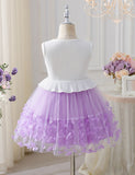 Three-dimensional Rose Butterfly Tulle Dress
