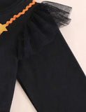 Halloween Bat Pumpkin Print Tulle Dress