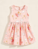Multi-color Printed Sleeveless Dress