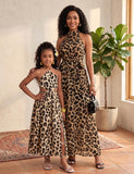 Mom and Me Lepoard Printed Dress