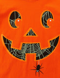 Halloween Luminous Pumpkin Print Long-sleeved T-shirt