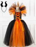 Halloween Witch Tulle Long Dress