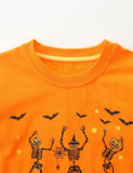 Halloween Skeleton Print Long Sleeve T-shirt