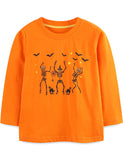 Halloween Skeleton Print Long Sleeve T-shirt