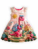 Back To School Cute Dinosaur Dress