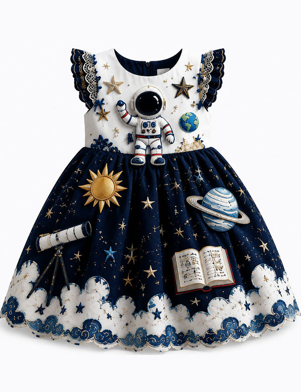 Back To School Astronaut Solar System Dress