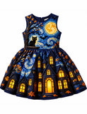 Artist Halloween Starry Night Dress