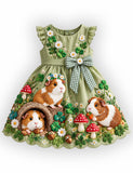 Guinea Pig Flower Garden Bow Dress
