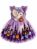 Halloween Owl Haunted Castle Tulle Dress