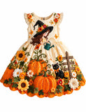 Witch & Pumpkin Field Halloween Dress