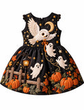 Fun Owl Catching The Ghost Halloween Dress