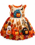 Fun Monsters & Pumpkin Halloween Dress