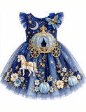 Fantasy Pumpkin Carriage Tulle Party Dress