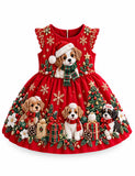 Christmas Puppy Friends Gifts Party Dress
