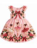 Ballet Girls Floral Bow Dress