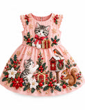 Christmas Kitty & Woodland Friends Dress