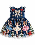 Christmas Ballet Girls Bow Party Dress