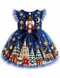 Nutcracker Embroidered Christmas Tulle Party Dress