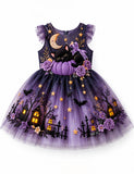 Starry Night Black Cat Tulle Party Dress