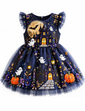 Halloween Ghosts & Haunted House Tulle Party Dress