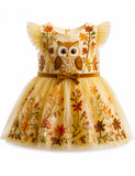 Forest Owl Tulle Party Dress