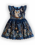 Owl Forest Fantasy Party Dress