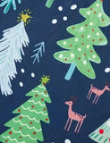 Pigiama blu con stampa albero di Natale