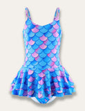 Multicolor Mermaid One-piece Swimsuit - Mini Taylor