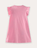 Kleid mit Blumen-Insekten-Applikation