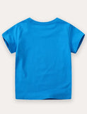 Kortærmet T-shirt med dinosaurtryk