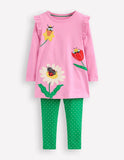 Bee Flower Appliqué Tunic / Legging