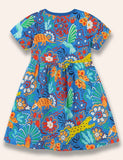 Kleid mit floralem Animal-Print