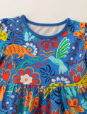 Kleid mit floralem Animal-Print