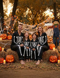 Halloween Skeleton Print Family Matching Pajama Set
