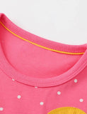 Kleid mit Bauernhoftier-Applikation