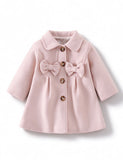 Blush Pink Bow Wool Coat